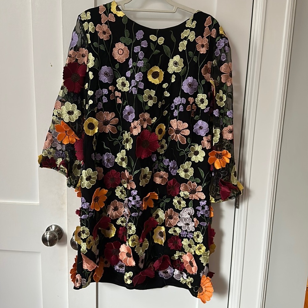 She + Sky Embroidered Dress
